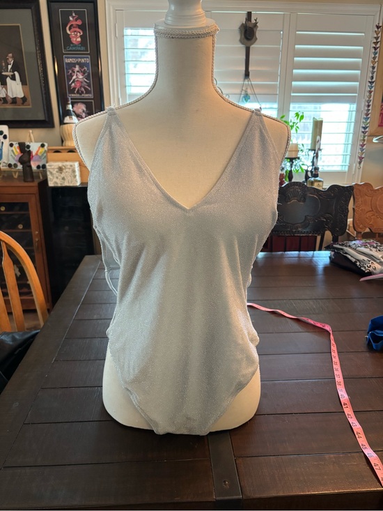 H&M Other - H&M Silver Sparkle V-Neck One-Piece Swimsuit